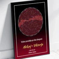 Personalizuotas žvaigždžių žemėlapis, plakatas su rėmeliu  Posteris(Plakatas) -  dovanokis.lt
