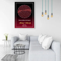 Personalizuotas žvaigždžių žemėlapis, plakatas su rėmeliu  Posteris(Plakatas) -  dovanokis.lt