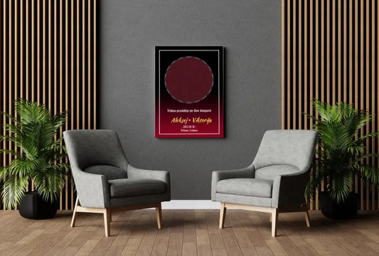 Personalizuotas žvaigždžių žemėlapis ant drobės  Drobe -  dovanokis.lt