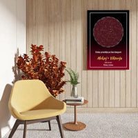 Personalizuotas žvaigždžių žemėlapis ant drobės  Drobe -  dovanokis.lt