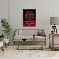 Personalizuotas žvaigždžių žemėlapis ant drobės  Drobe -  dovanokis.lt