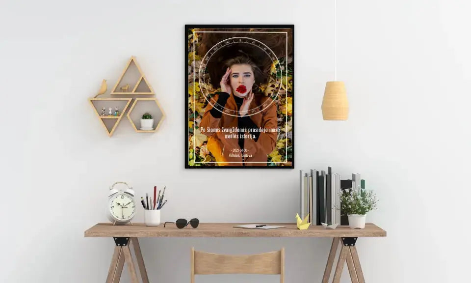 Personalizuotas žvaigždžių žemėlapis, plakatas su rėmeliu  Posteris(Plakatas) -  dovanokis.lt