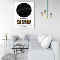 Personalizuotas žvaigždžių žemėlapis, plakatas su rėmeliu  Posteris(Plakatas) -  dovanokis.lt