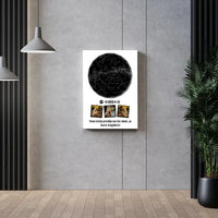 Personalizuotas žvaigždžių žemėlapis ant drobės  Drobe -  dovanokis.lt