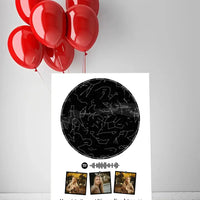 Personalizuotas žvaigždžių žemėlapis ant drobės  Drobe -  dovanokis.lt