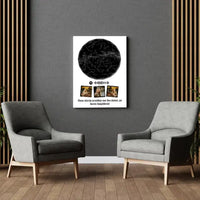 Personalizuotas žvaigždžių žemėlapis ant drobės  Drobe -  dovanokis.lt