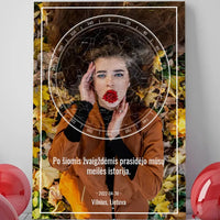 Personalizuotas žvaigždžių žemėlapis ant drobės  Drobe -  dovanokis.lt