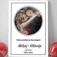 Personalizuotas žvaigždžių žemėlapis ant drobės  Drobe -  dovanokis.lt