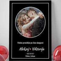 Personalizuotas žvaigždžių žemėlapis ant drobės  Drobe -  dovanokis.lt