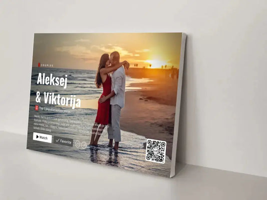 Personalizuotas "Netflix" dizaino kūrinys ant drobės su jūsų nuotraukomis ir vardais  Drobe -  dovanokis.lt