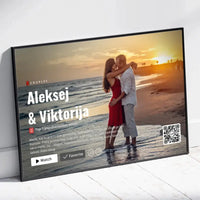 Personalizuotas "Netflix" dizaino įrėmintas plakatas su jūsų nuotrauka ir vardais  Customizer -  dovanokis.lt