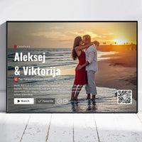 Personalizuotas "Netflix" dizaino įrėmintas plakatas su jūsų nuotrauka ir vardais  Customizer -  dovanokis.lt