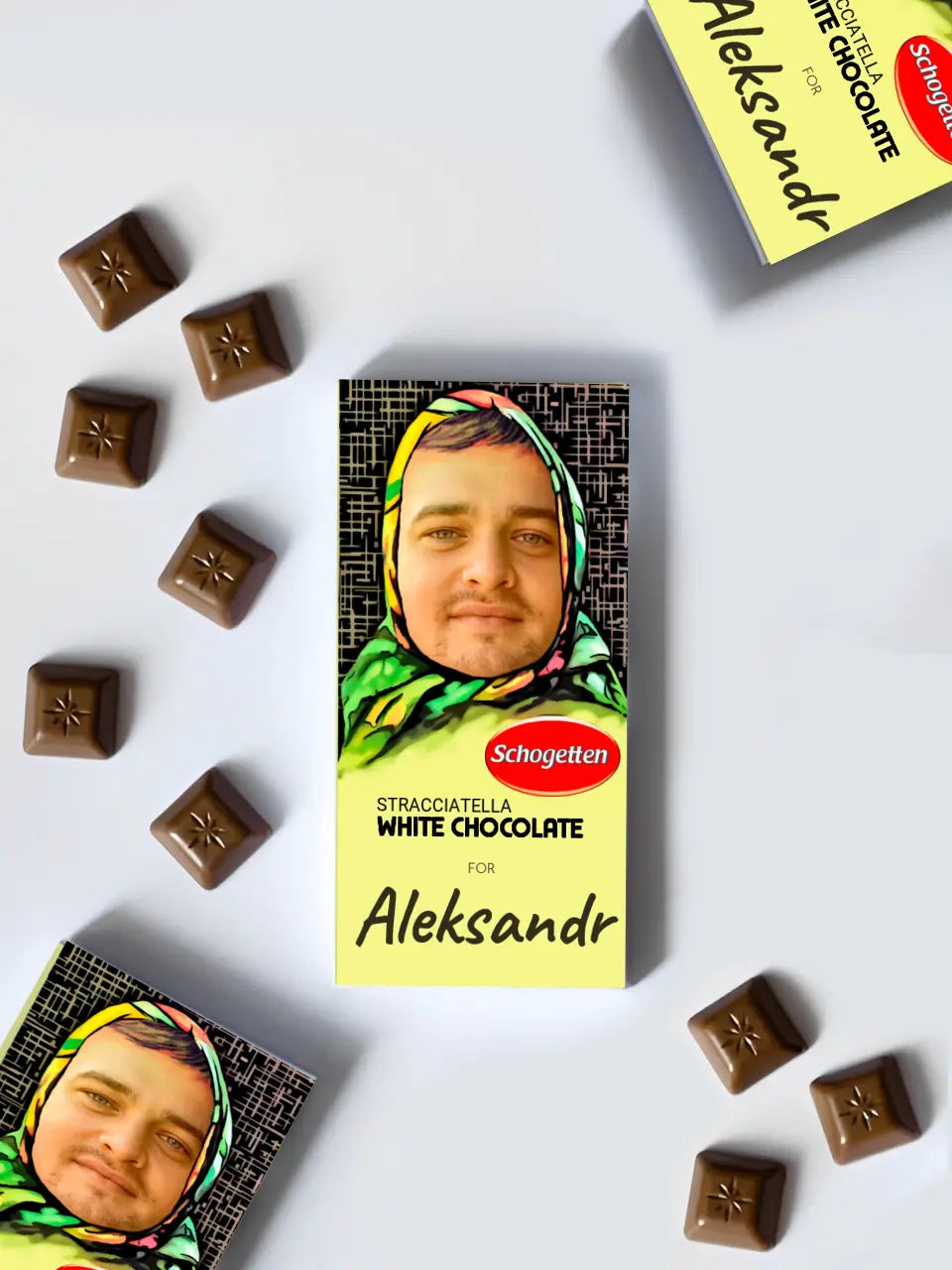 Personalizuotas "Alionka" šokoladas su jūsų nuotrauka