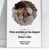 Personalizuotas žvaigždžių žemėlapis, plakatas su rėmeliu, su forma pasirinkimu ir jūsų nuotrauka  Poster -  dovanokis.lt