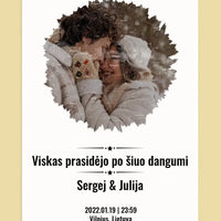 Personalizuotas žvaigždžių žemėlapis, plakatas su rėmeliu, su forma pasirinkimu ir jūsų nuotrauka  Poster -  dovanokis.lt