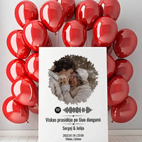 Personalizuotas žvaigždžių žemėlapis su skirtingomis formomis ir jūsų nuotrauka bei „Spotify“ kodu  Customizer -  dovanokis.lt