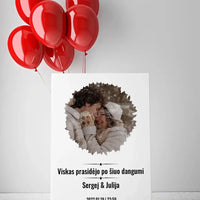 Personalizuotas žvaigždžių žemėlapis su skirtingomis formomis ir jūsų nuotrauka  Customizer -  dovanokis.lt