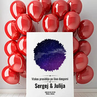 Personalizuotas žvaigždžių žemėlapis su skirtingomis formomis ir dangaus fonu  Customizer -  dovanokis.lt