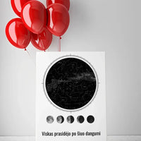 Personalizuotas žvaigždžių žemėlapis ant drobės  Drobe -  dovanokis.lt