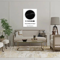 Personalizuotas žvaigždžių žemėlapis ant drobės  Drobe -  dovanokis.lt