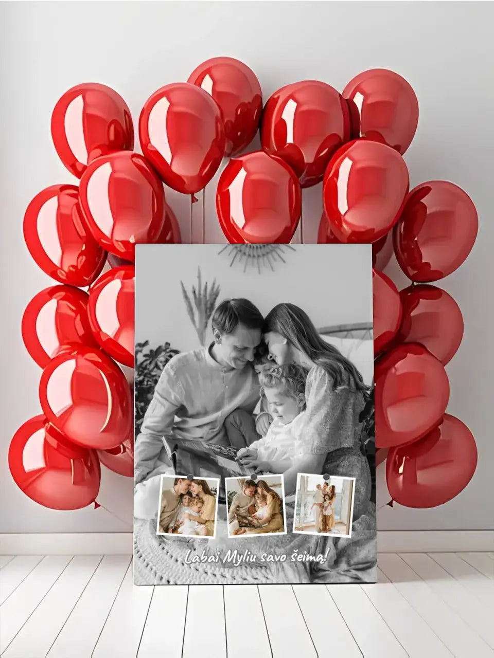 Personalizuotas šeimos spaudinys ant drobės su jūsų nuotraukomis  Drobe -  dovanokis.lt