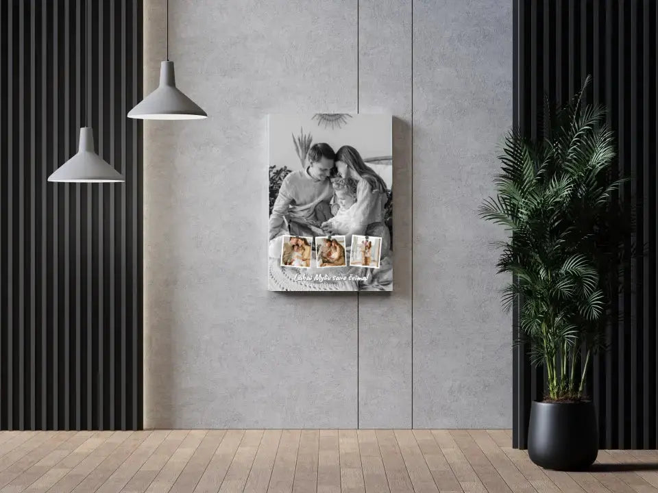 Personalizuotas šeimos spaudinys ant drobės su jūsų nuotraukomis  Drobe -  dovanokis.lt