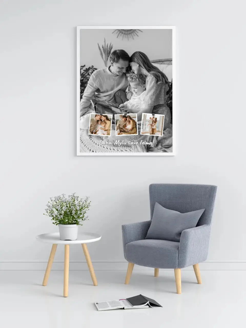 Personalizuotas šeimos įrėmintas plakatas su jūsų nuotraukomis  Posteris(Plakatas) -  dovanokis.lt