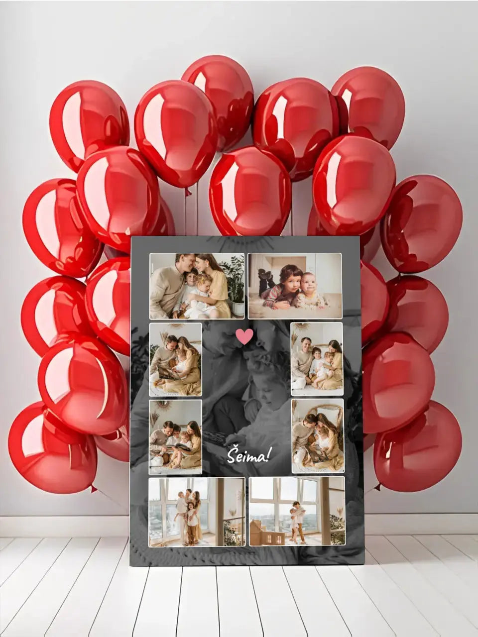 Personalizuotas šeimos spaudinys ant drobės su jūsų nuotraukomis  Drobe -  dovanokis.lt