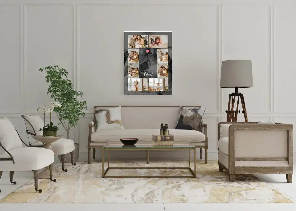 Personalizuotas šeimos spaudinys ant drobės su jūsų nuotraukomis  Drobe -  dovanokis.lt