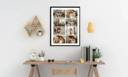 Personalizuotas šeimos įrėmintas plakatas su jūsų nuotraukomis, mylinčių žmonių sukurta planeta  Posteris(Plakatas) -  dovanokis.lt