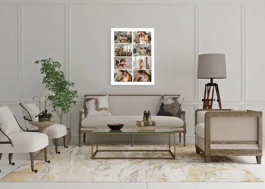 Personalizuotas šeimos spaudinys ant drobės su jūsų nuotraukomis, mylinčių žmonių sukurta planeta  Drobe -  dovanokis.lt