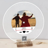 Personalizuota "SoPlayer V2" Vinilinė plokštelė su jūsų nuotrauka permatomas organinis stiklas TeeInBlue