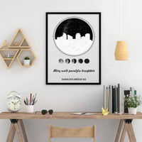 Personalizuotas žvaigždžių žemėlapio plakatas su jūsų vieta ir žemėlapiu  Poster -  dovanokis.lt