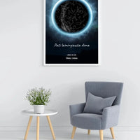 Personalizuotas žvaigždžių žemėlapis, plakatas su rėmeliu  Poster -  dovanokis.lt