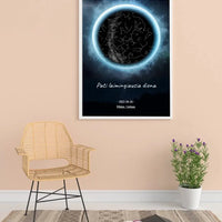 Personalizuotas žvaigždžių žemėlapis, plakatas su rėmeliu  Poster -  dovanokis.lt