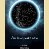 Personalizuotas žvaigždžių žemėlapis, plakatas su rėmeliu  Poster -  dovanokis.lt
