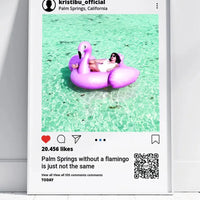 Personalizuotas "Instagram" dizaino įrėmintas plakatas su jūsų nuotrauka ir tekstu  Posteris(Plakatas) -  dovanokis.lt