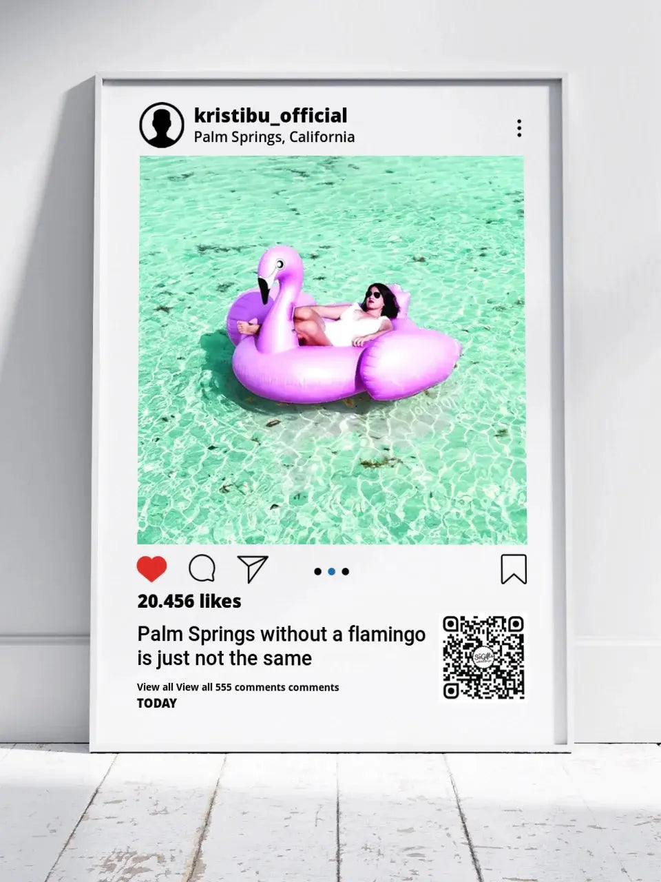 Personalizuotas "Instagram" dizaino įrėmintas plakatas su jūsų nuotrauka ir tekstu  Posteris(Plakatas) -  dovanokis.lt