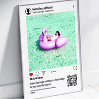 Personalizuotas "Instagram" dizaino įrėmintas plakatas su jūsų nuotrauka ir tekstu  Posteris(Plakatas) -  dovanokis.lt