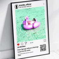Personalizuotas "Instagram" dizaino įrėmintas plakatas su jūsų nuotrauka ir tekstu  Posteris(Plakatas) -  dovanokis.lt