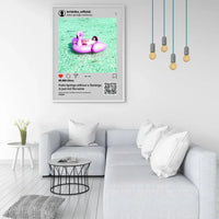 Personalizuotas "Instagram" dizaino įrėmintas plakatas su jūsų nuotrauka ir tekstu  Posteris(Plakatas) -  dovanokis.lt