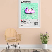 Personalizuotas "Instagram" dizaino įrėmintas plakatas su jūsų nuotrauka ir tekstu  Posteris(Plakatas) -  dovanokis.lt