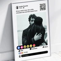Personalizuotas "Facebook" dizaino įrėmintas plakatas su jūsų nuotrauka ir tekstu  Posteris(Plakatas) -  dovanokis.lt