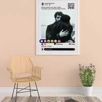 Personalizuotas "Facebook" dizaino įrėmintas plakatas su jūsų nuotrauka ir tekstu  Posteris(Plakatas) -  dovanokis.lt