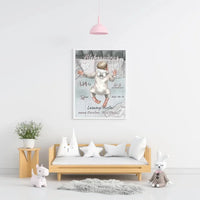 Personalizuota Vaiko Gimimo Metrikų Iliustracija, Mergaitės ir Berniuko gimimo metrika, plakatas su rėmeliu  Poster -  dovanokis.lt