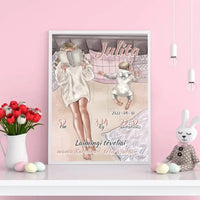 Personalizuota Vaiko Gimimo Metrikų Iliustracija, plakatas su rėmeliu  Poster -  dovanokis.lt