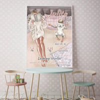 Personalizuota Vaiko Gimimo Metrikų Iliustracija, plakatas su rėmeliu  Poster -  dovanokis.lt