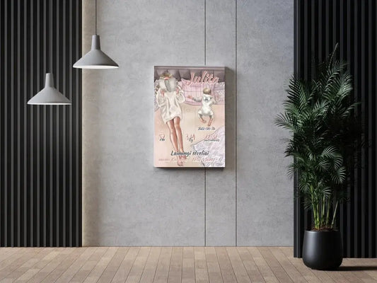 Personalizuota Vaiko Gimimo Metrikų Iliustracija at drobės  Drobe -  dovanokis.lt