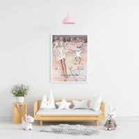 Personalizuota Vaiko Gimimo Metrikų Iliustracija, plakatas su rėmeliu  Poster -  dovanokis.lt