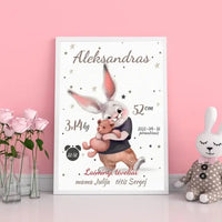 Personalizuota Berniuko Gimimo Metrikų Iliustracija, plakatas su rėmeliu  Posteris(Plakatas) -  dovanokis.lt